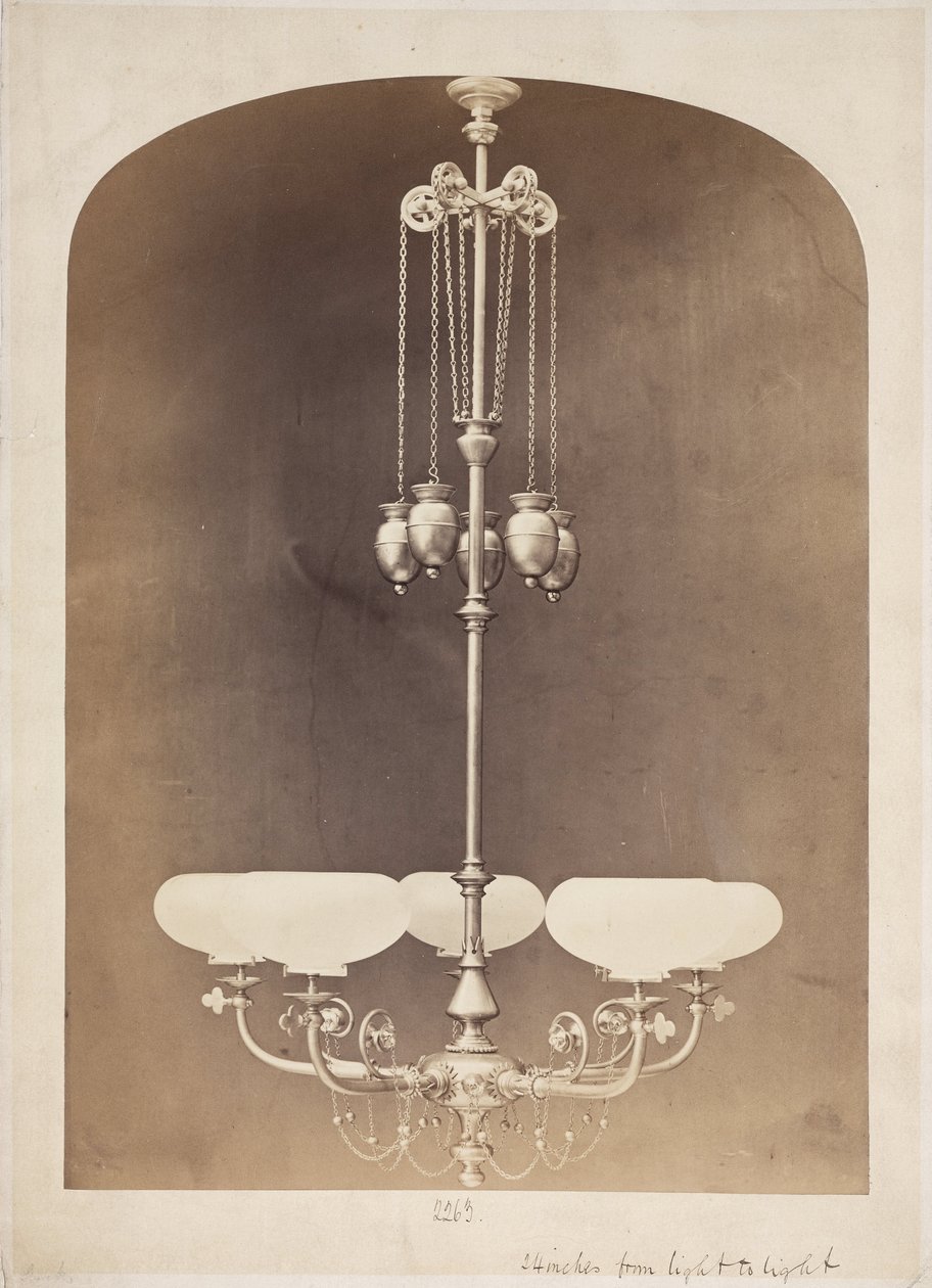 Lustre à gaz, vers 1880 - John Pardon