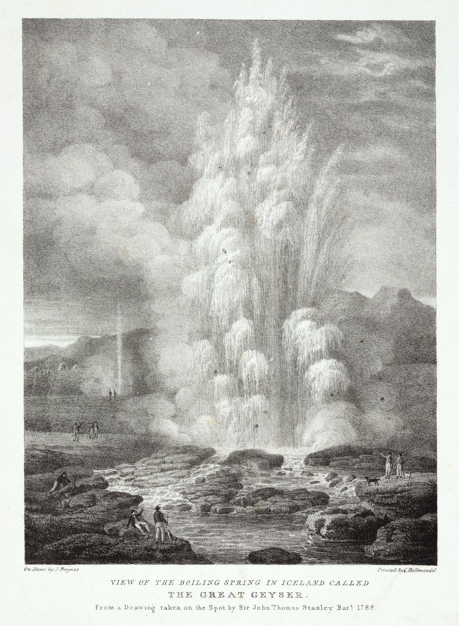 Vue de la source bouillante en Islande appelée le Grand Geyser - John Pardon
