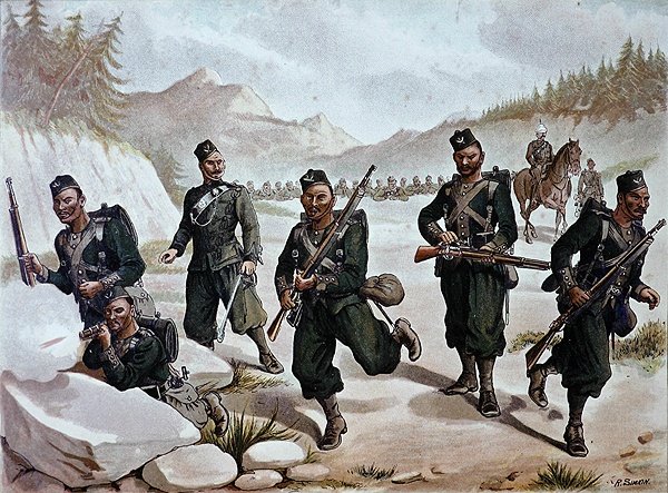 Les 3e Gurkhas en escarmouche, l