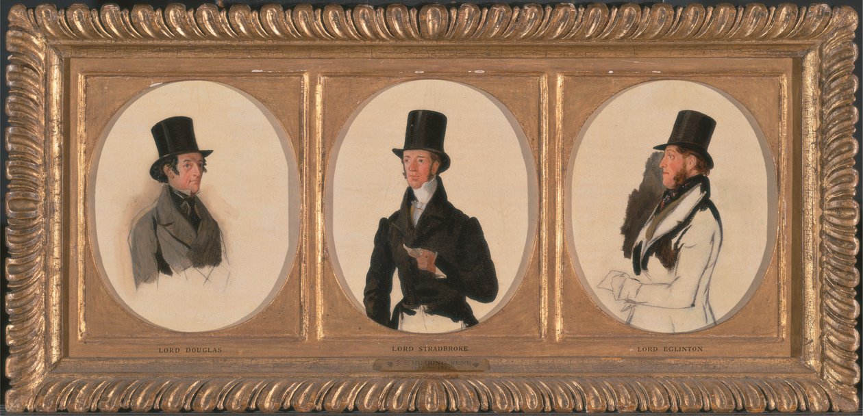 Études pour les portraits de Lord Eglinton, Lord Douglas et Lord Stradbroke dans 