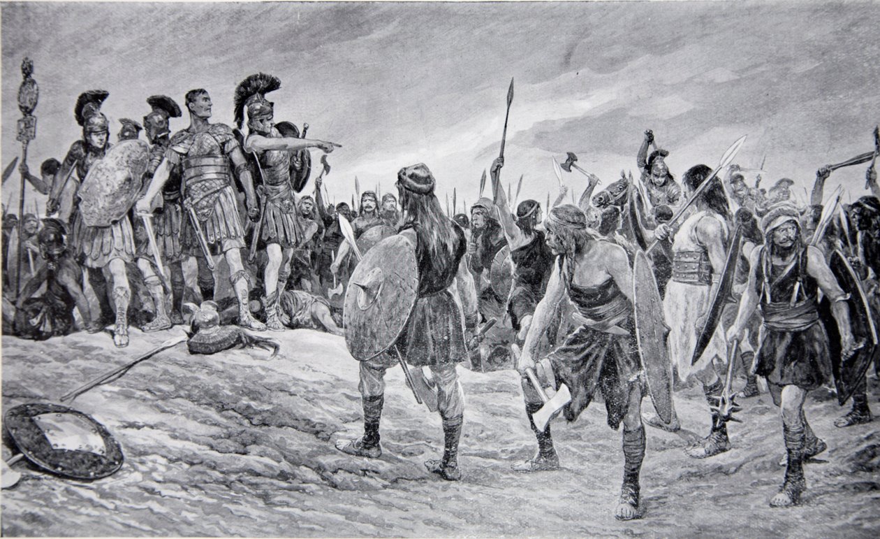 Vespasien sauvé par son fils Titus, illustration de 