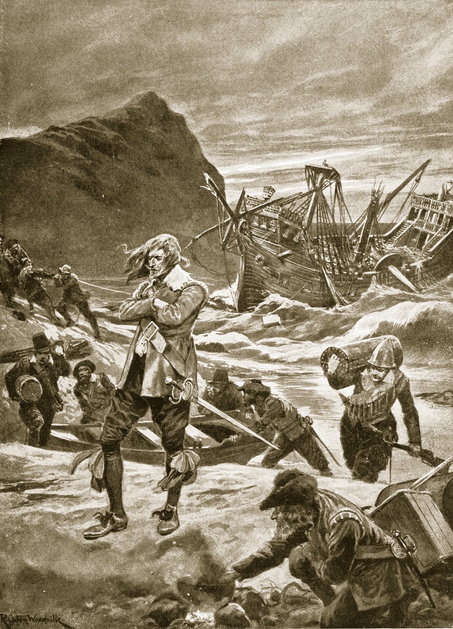 Échoué aux Bermudes, 1609, illustration de 