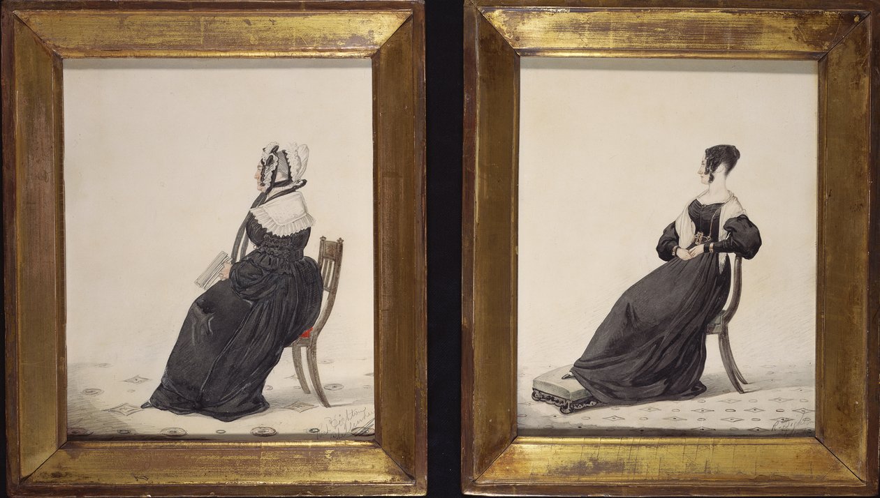 Deux portraits de veuves, 1837 - Richard Dighton