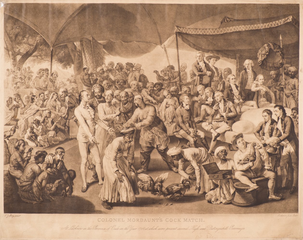 Combat de coqs du colonel Mordaunt - Richard Earlom
