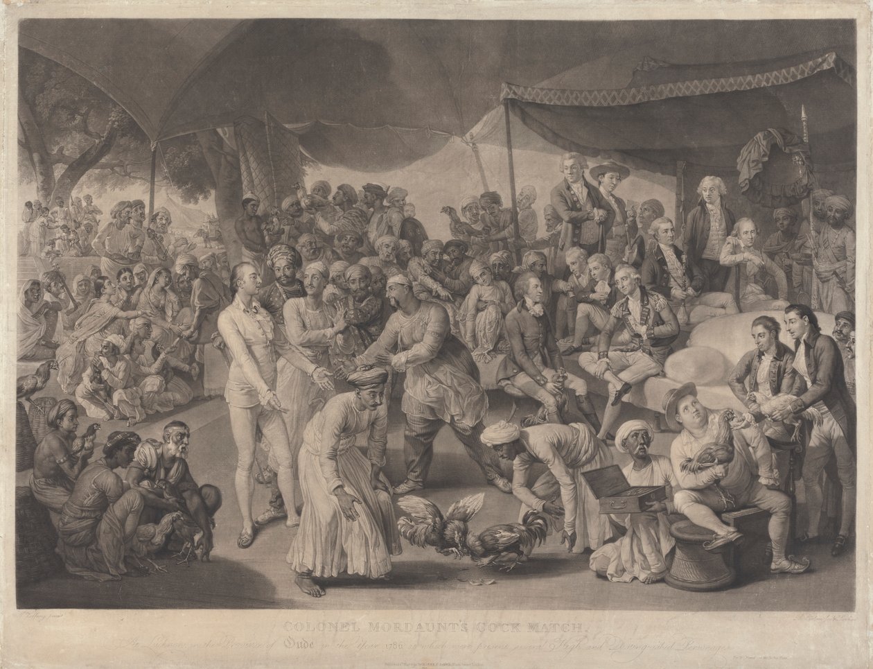 Le combat de coqs du colonel Mordaunt à Lucknow - Richard Earlom