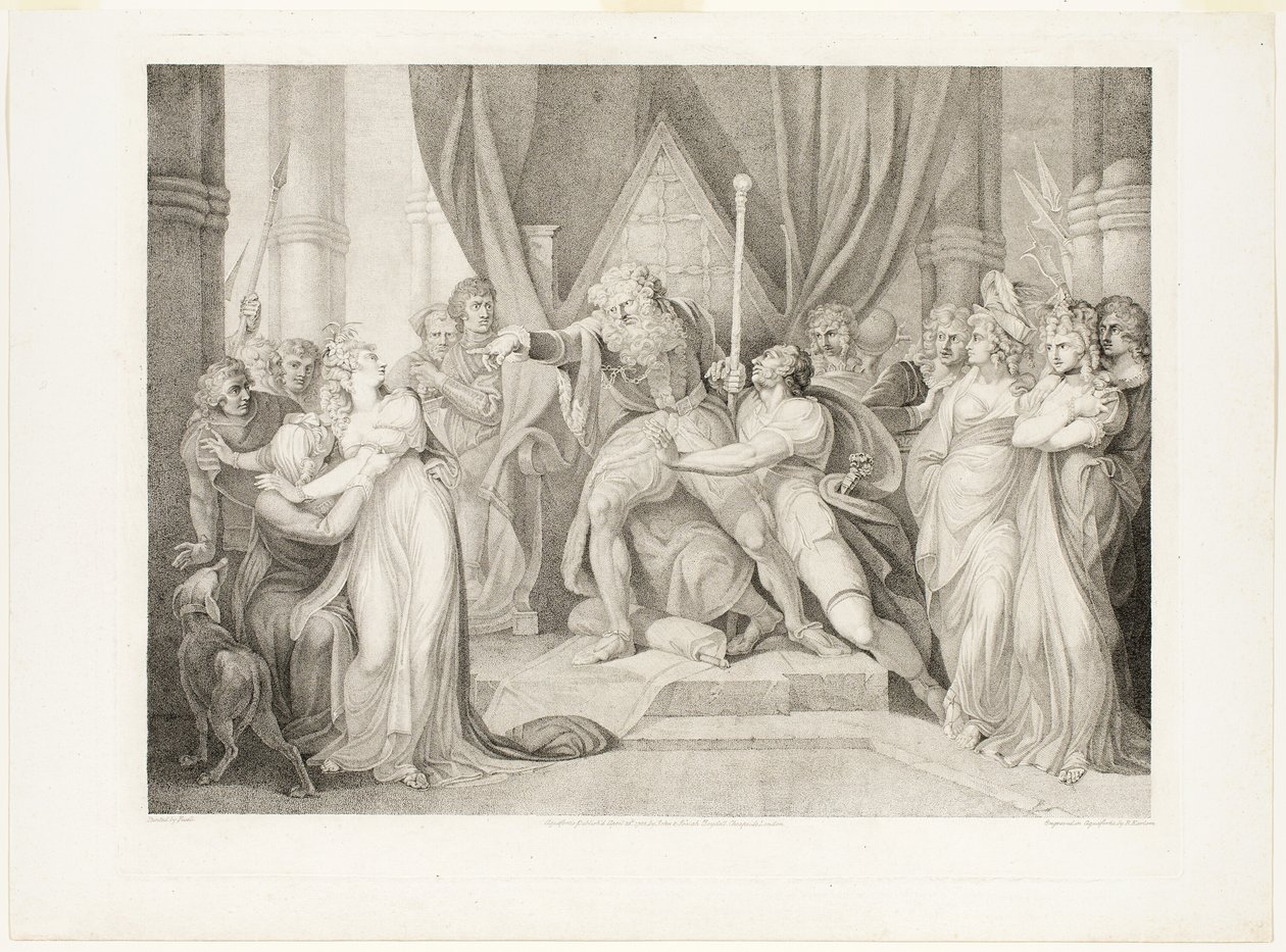 Lear chassant sa fille Cordelia - Richard Earlom