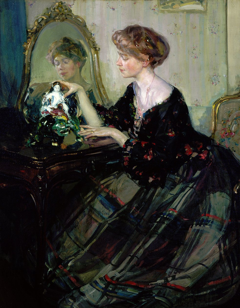 La statuette chinoise, vers 1910 (huile sur toile) - Richard Emil Miller