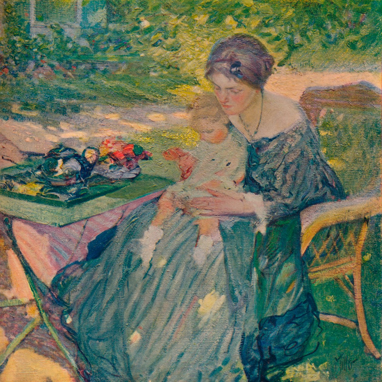Dans le jardin - Richard Emile Miller