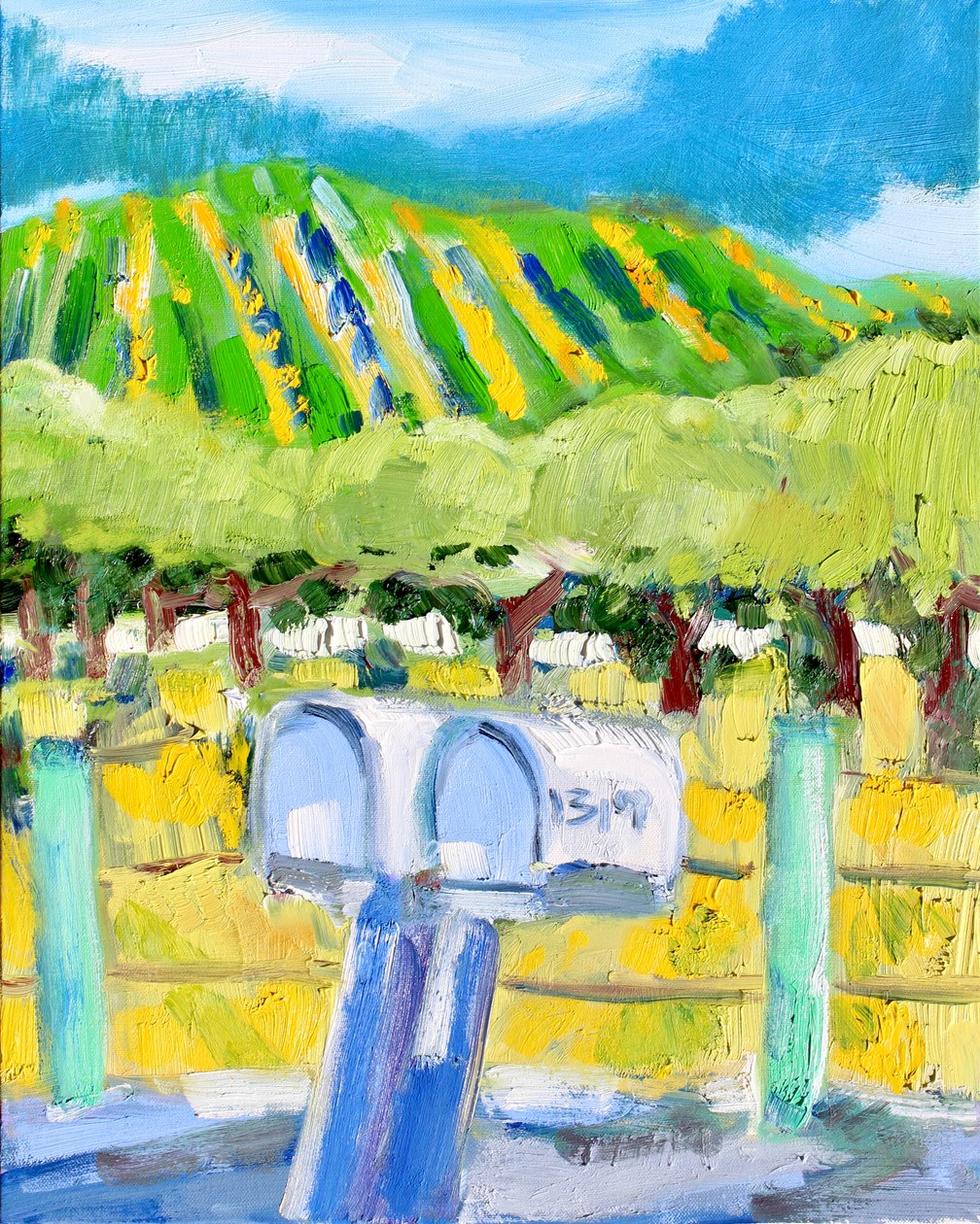 Boîtes aux lettres et vignoble, Napa, 2019 - Richard Fox