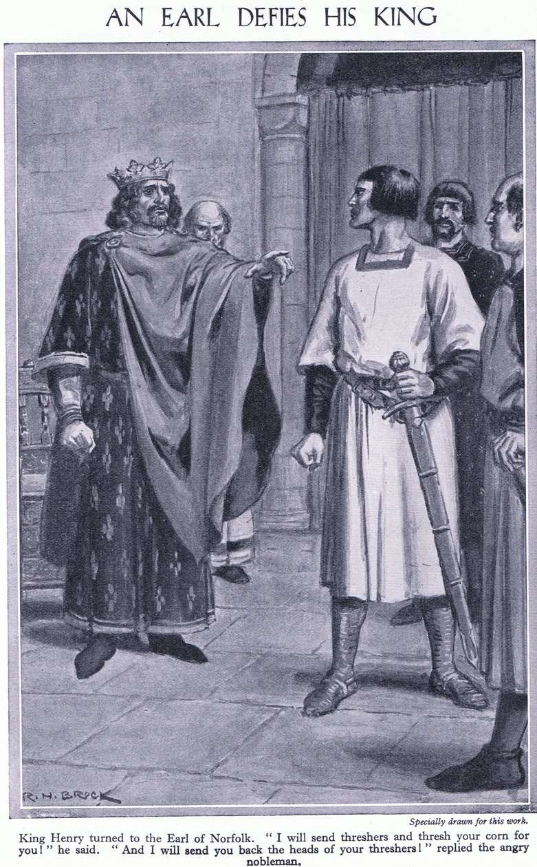 Un Comte défie son Roi. Le Comte de Norfolk et le Roi Henri, c.1950 - Richard Henry Brock
