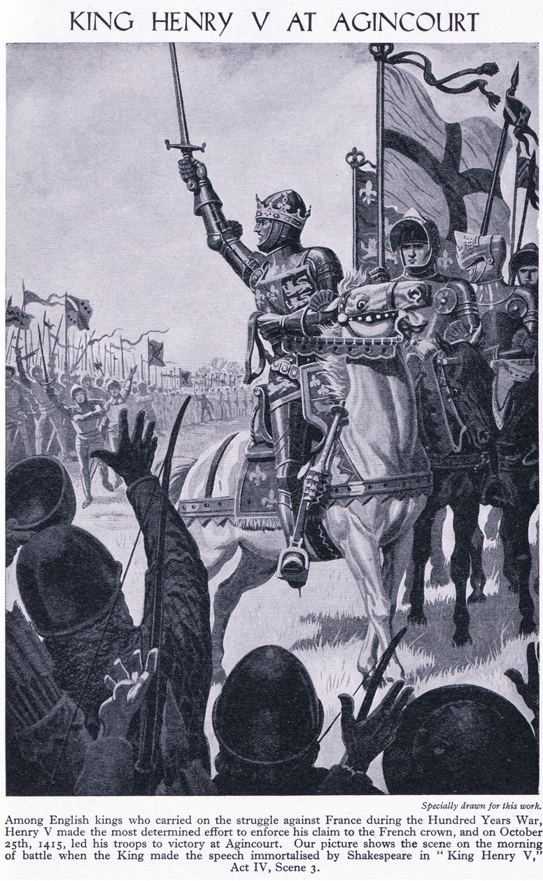 Le roi Henri à Azincourt 1415 après J.-C., vers 1950 - Richard Henry Brock