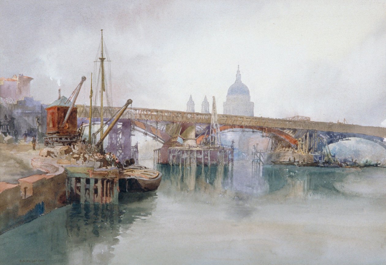 Pont de Southwark en cours de démolition, 1915 - Richard Henry Wright