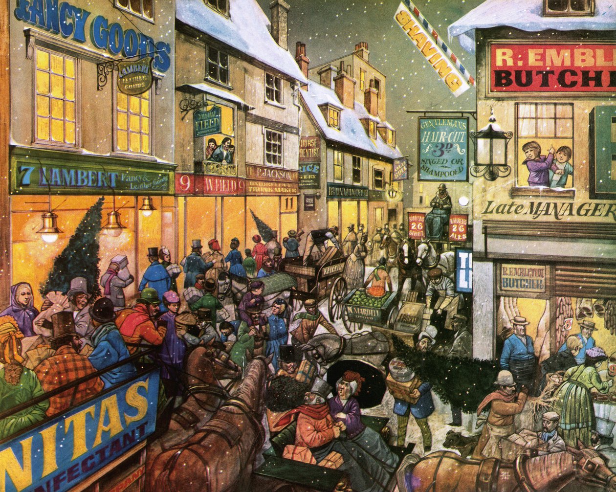 Les achats de Noël dans les années 1870 - Richard Hook