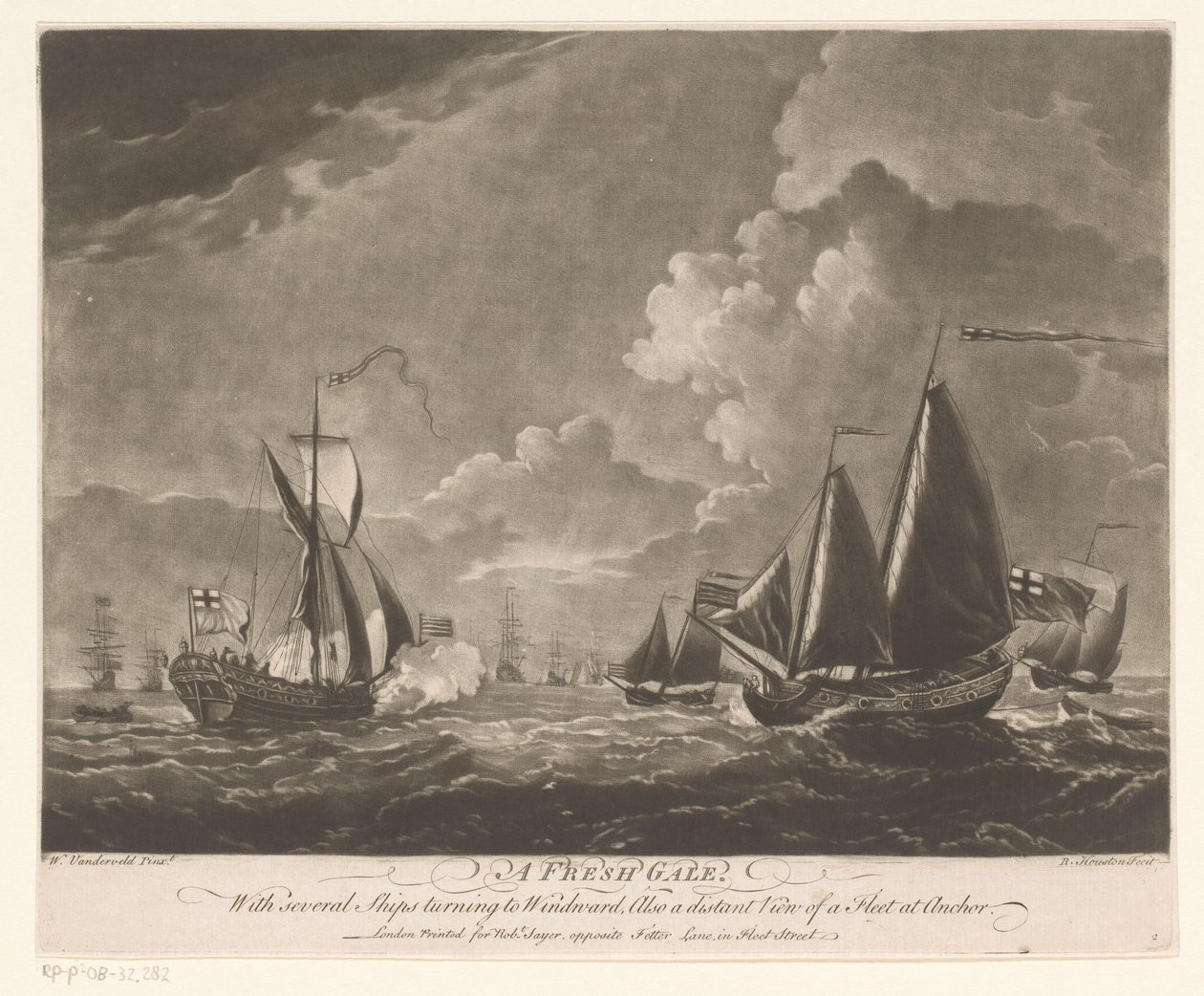 Flotte sur une mer agitée - Richard Houston