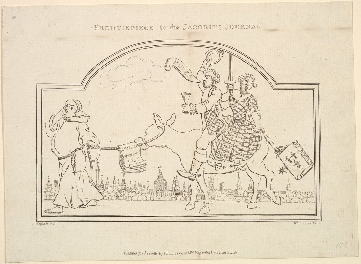 Frontispice du Journal des Jacobites, 27 novembre 1781 - Richard Livesay