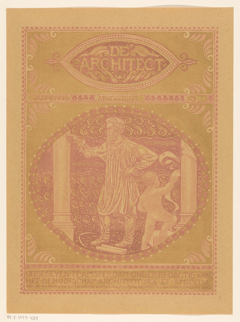 Conception de couverture pour : De Architect, 1911 - Richard Nicolaüs Roland Holst
