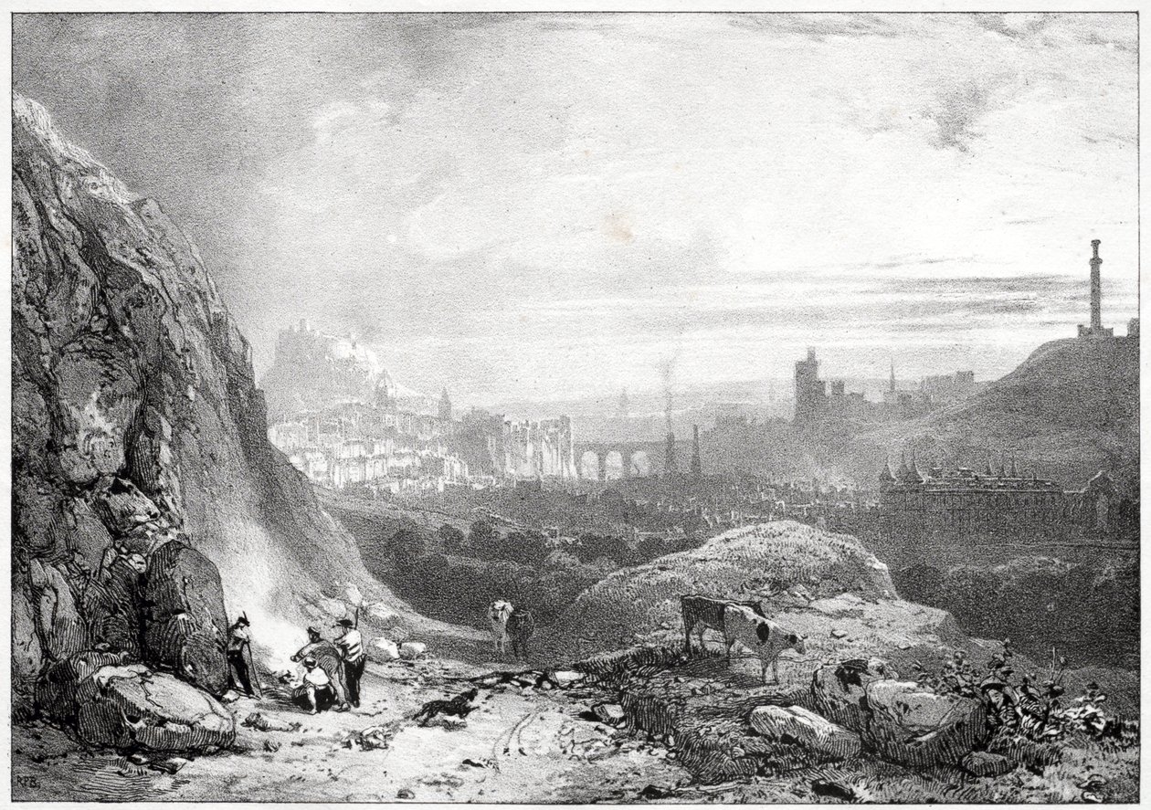 Édimbourg depuis la chapelle Saint-Antoine - Richard Parkes Bonington