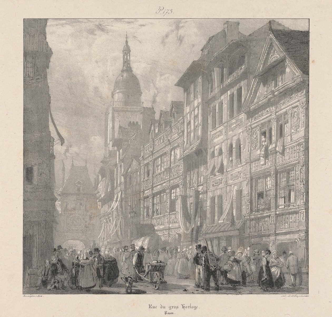 Rue du Gros Horloge - Richard Parkes Bonington