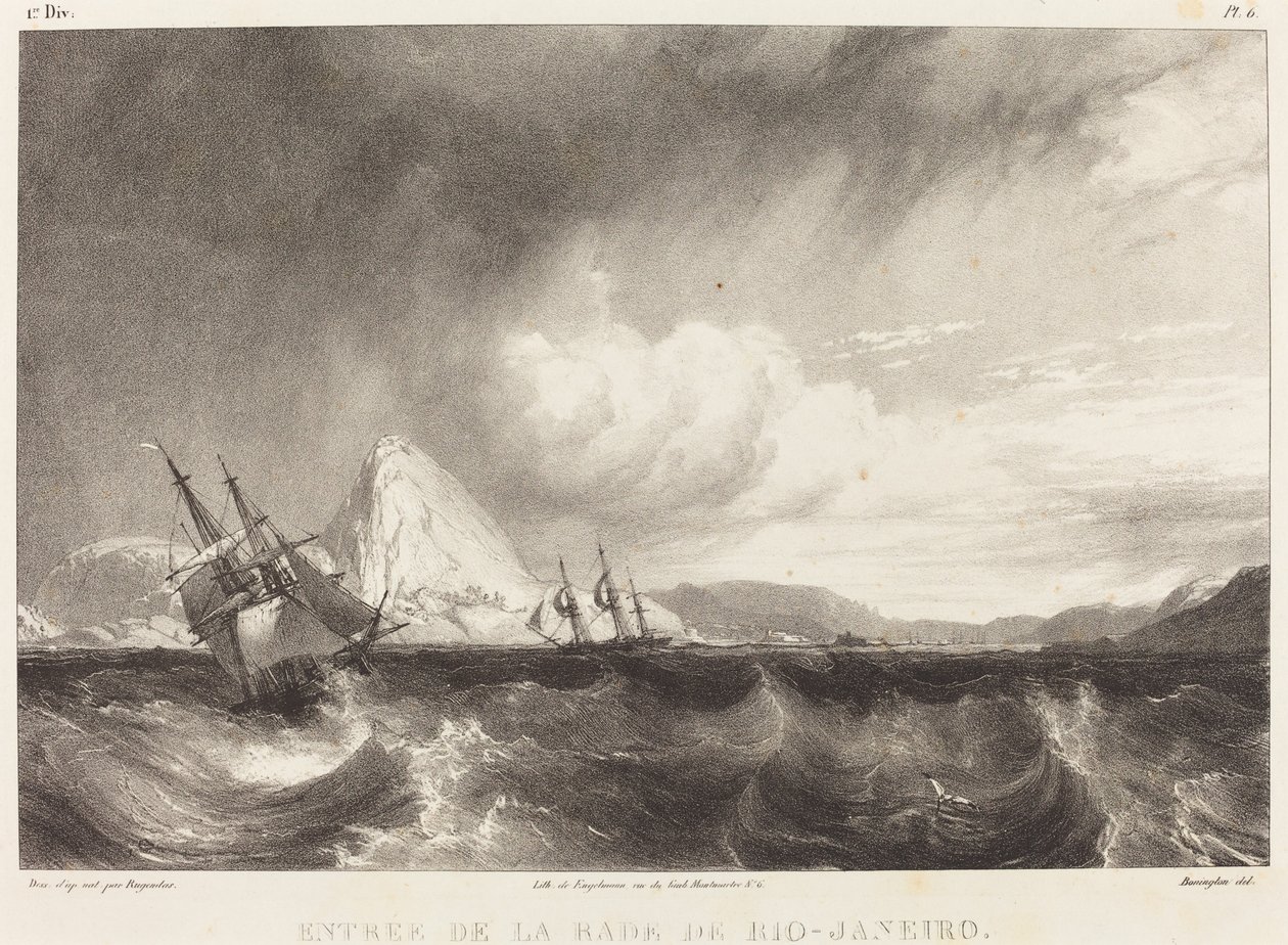 Entrée de la rade de Rio-Janeiro - Richard Parkes Bonington after Moritz Rugendas