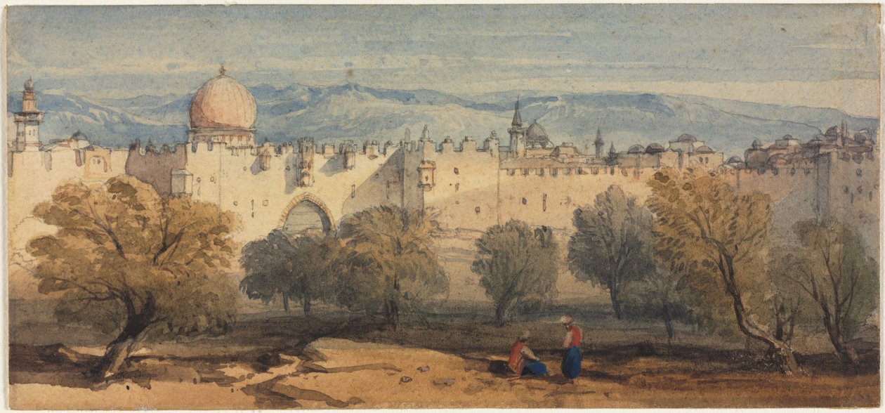 Porte Saint-Étienne, Jérusalem, vers 1860 - Richard Principal Leitch