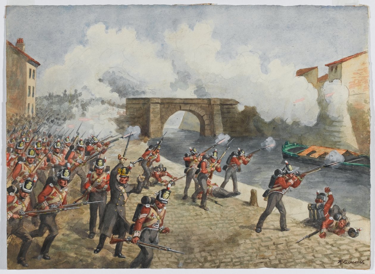 Le 27e Régiment Inniskilling à Toulouse, 10 avril 1814, vers 1900 - Richard Simkin