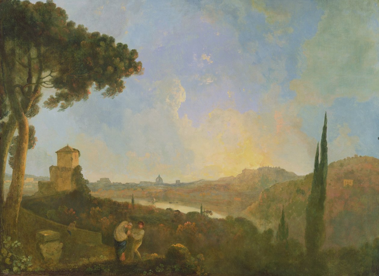 Vue du Tibre avec Rome au loin, vers 1770-80 - Richard Wilson