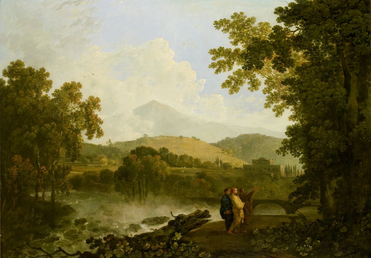 Cicéron et ses deux amis, Atticus et Quintus, à sa villa à Arpinum, 1769-1770 - Richard Wilson