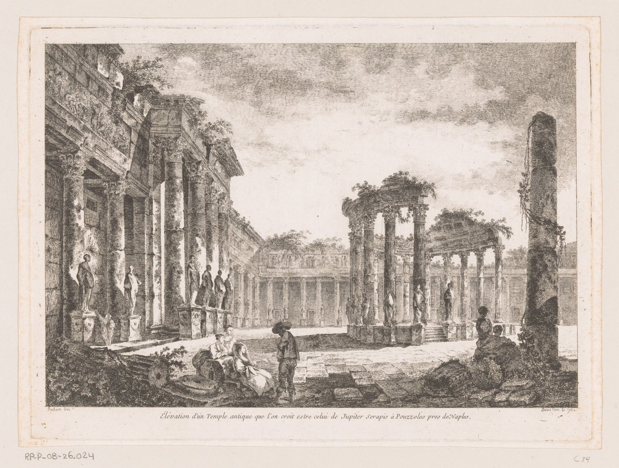 Vue sur le Temple de Jupiter Serapis - Richard de Saint Non