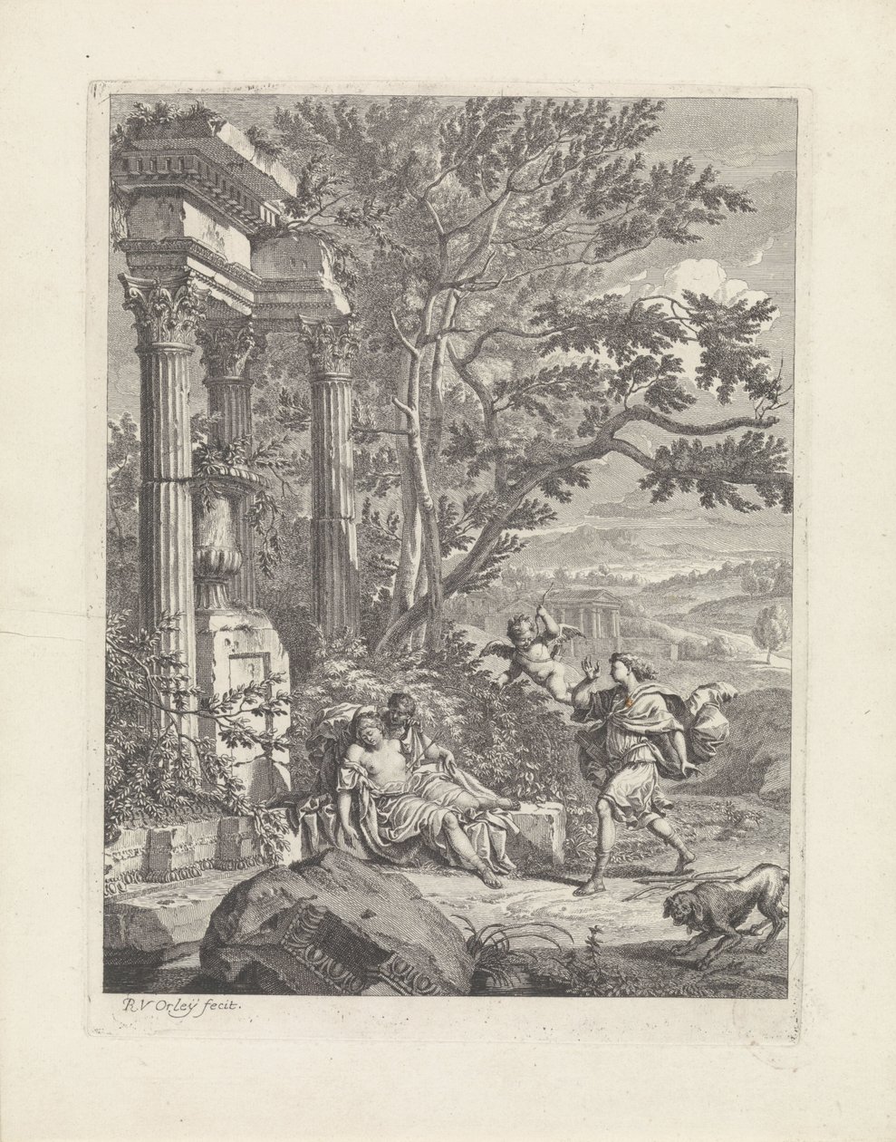 Silvio touche Dorinda avec une flèche - Richard van Orley (II)