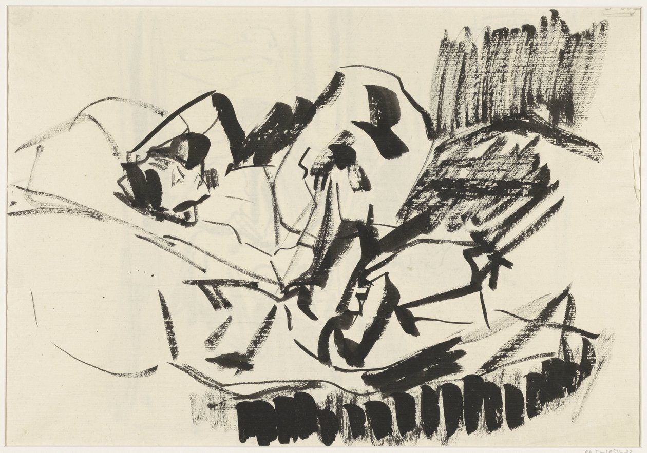 Femme allongée dans un lit - Rik Wouters