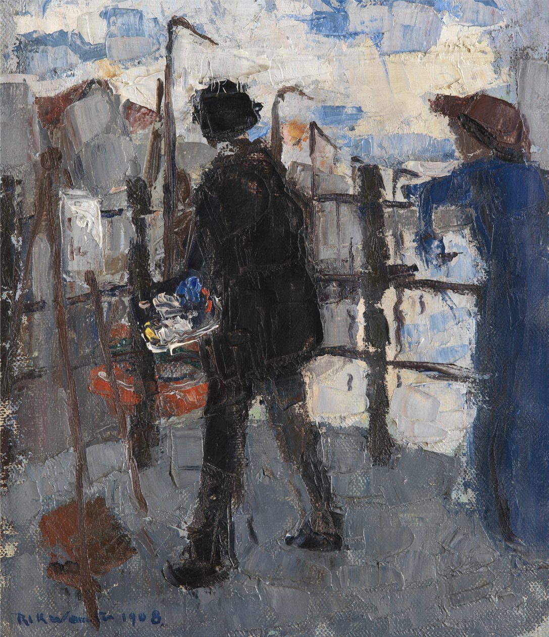 Le peintre sur le Hoogbrug à Malines - Rik Wouters