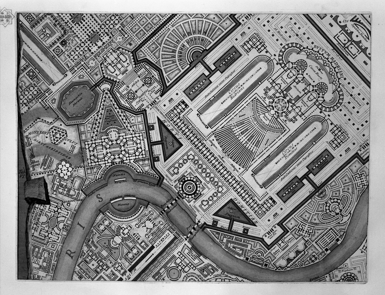 Carte du Campus Martius - Robert Adam