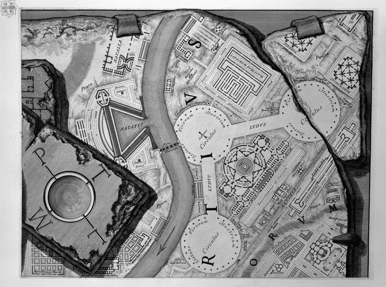 Carte du Campus Martius - Robert Adam