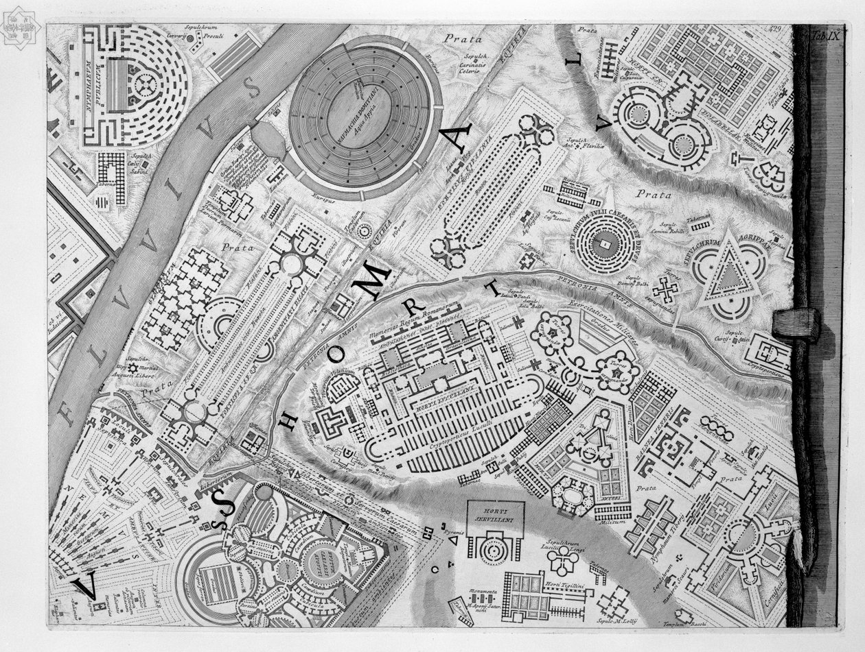 Carte du Campus Martius - Robert Adam
