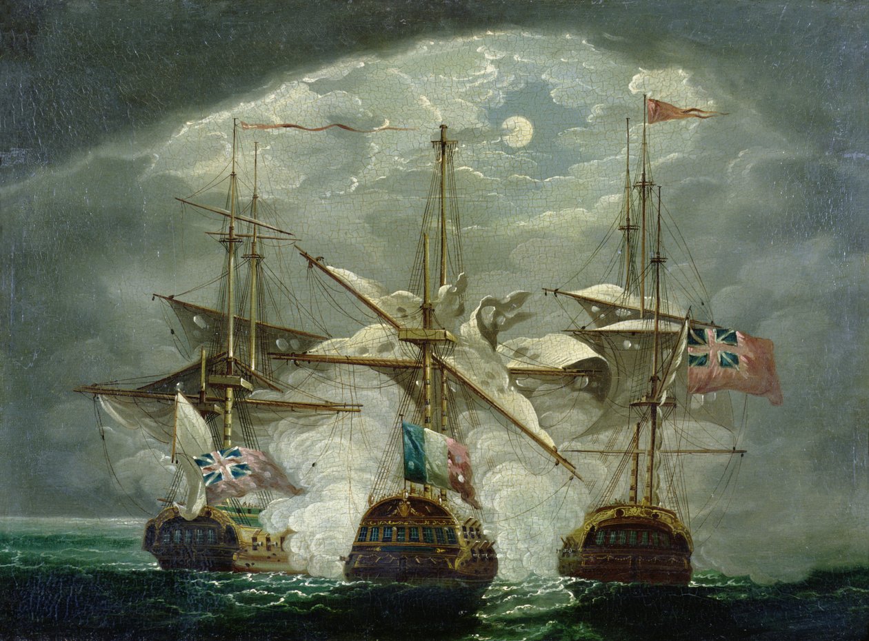 Scène de Bataille au Clair de Lune - Robert Cleveley