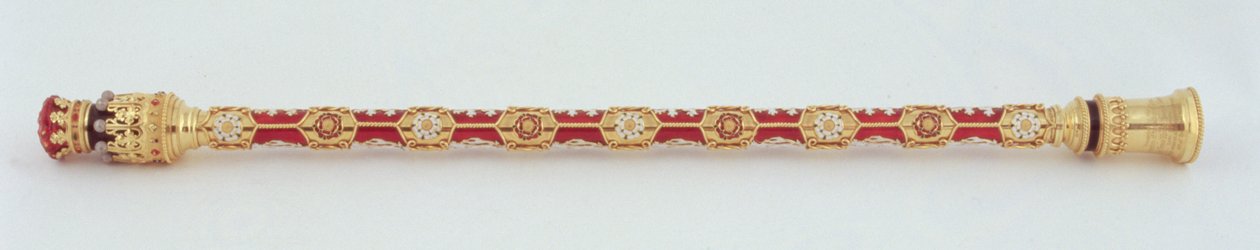 Bâton de maréchal présenté au quinzième duc de Norfolk lors de son premier mariage par le College of Arms, 1877 - Robert, II Garrard