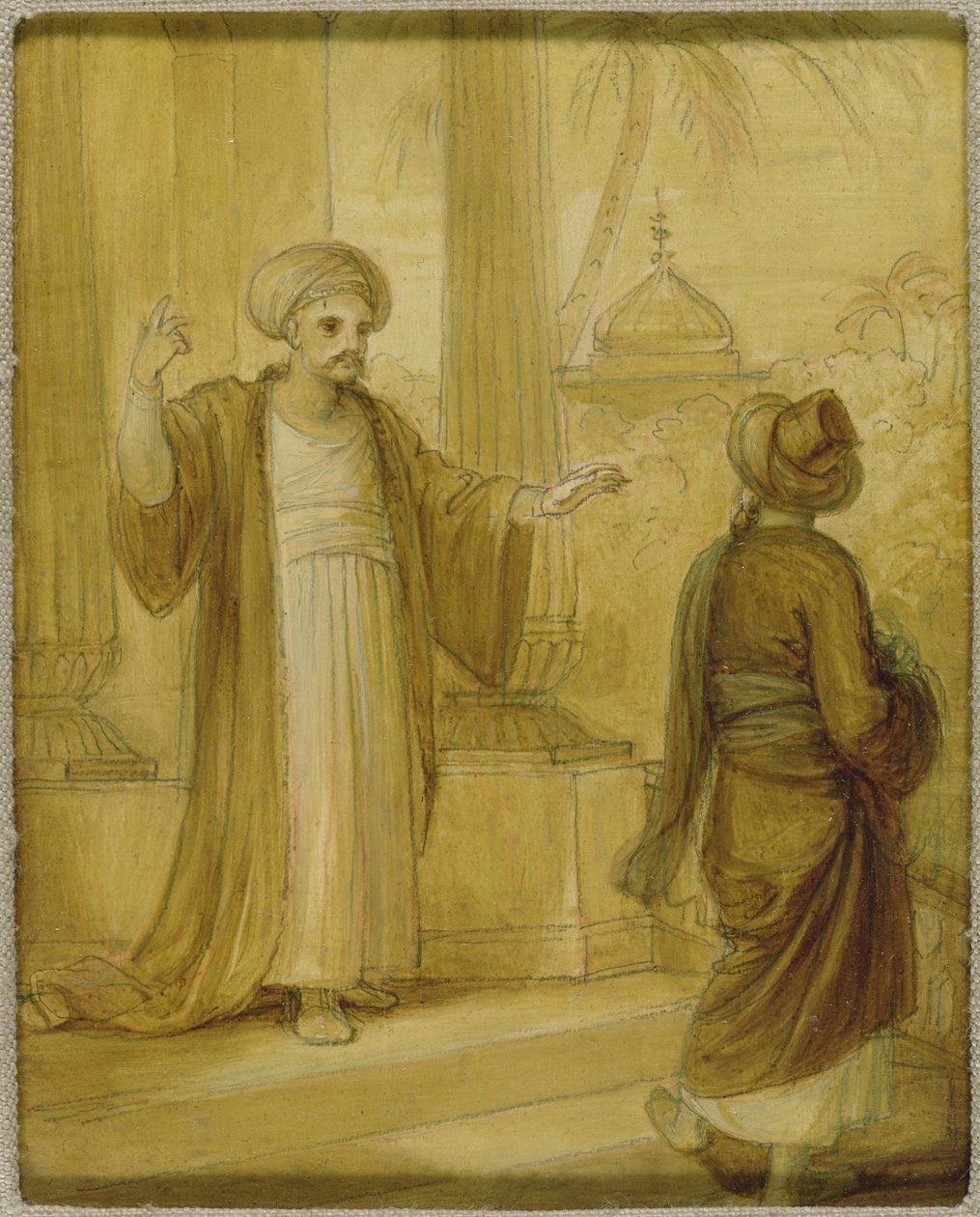 Deux figures masculines debout, illustration d