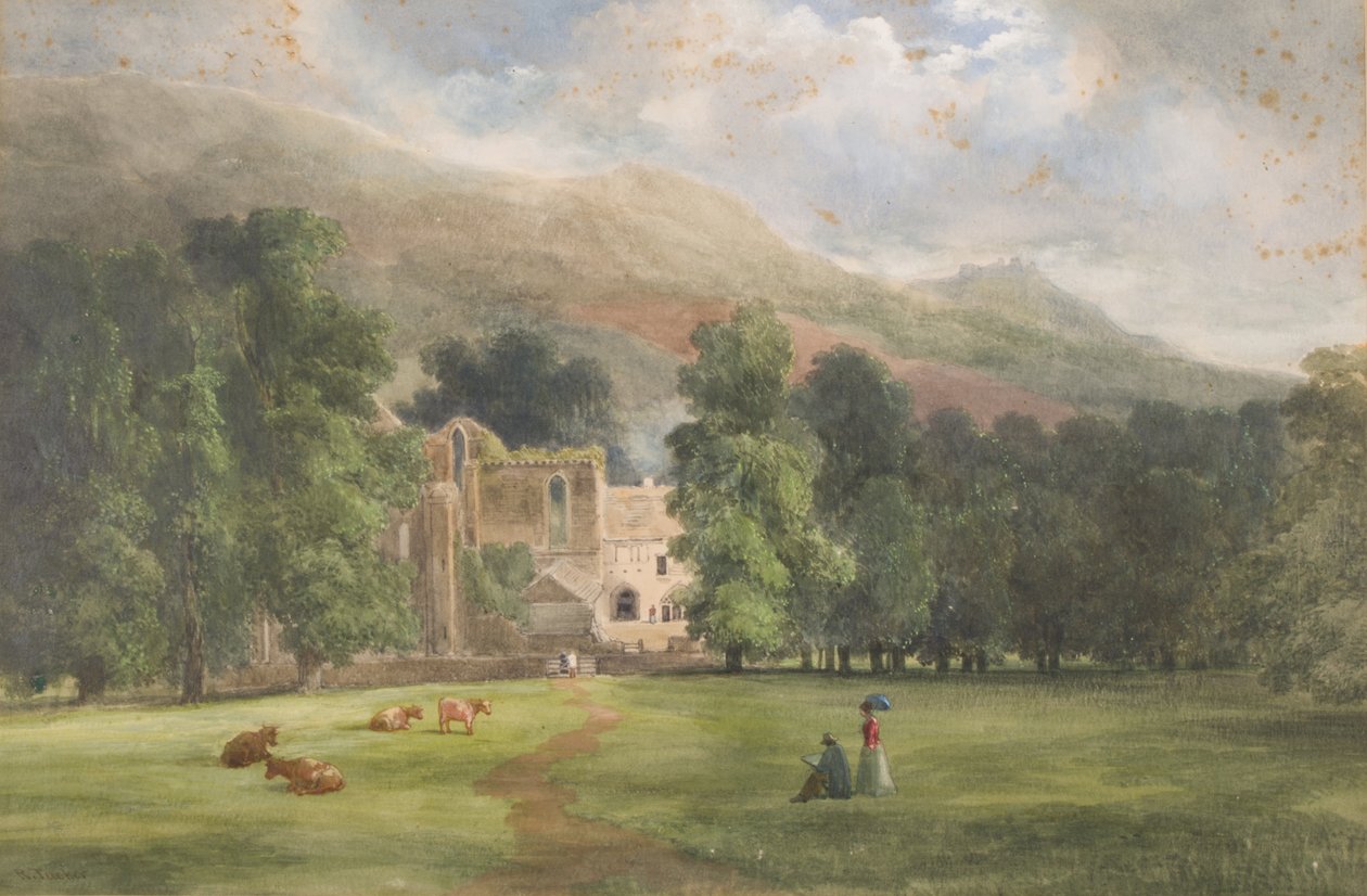 Valle Crucis ou Dinas Bran, Llangollen, 1872 - Robert Tucker Pain
