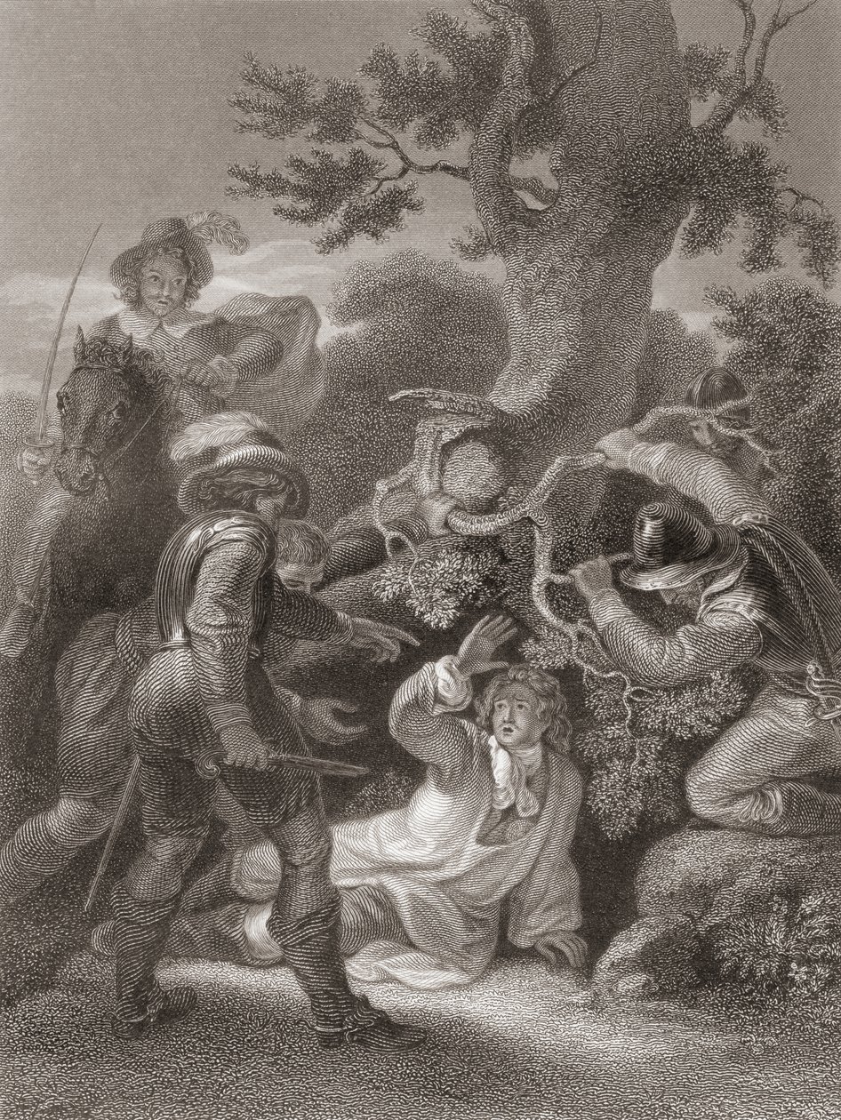Duc de Monmouth capturé après la bataille de Sedgemoor. De L