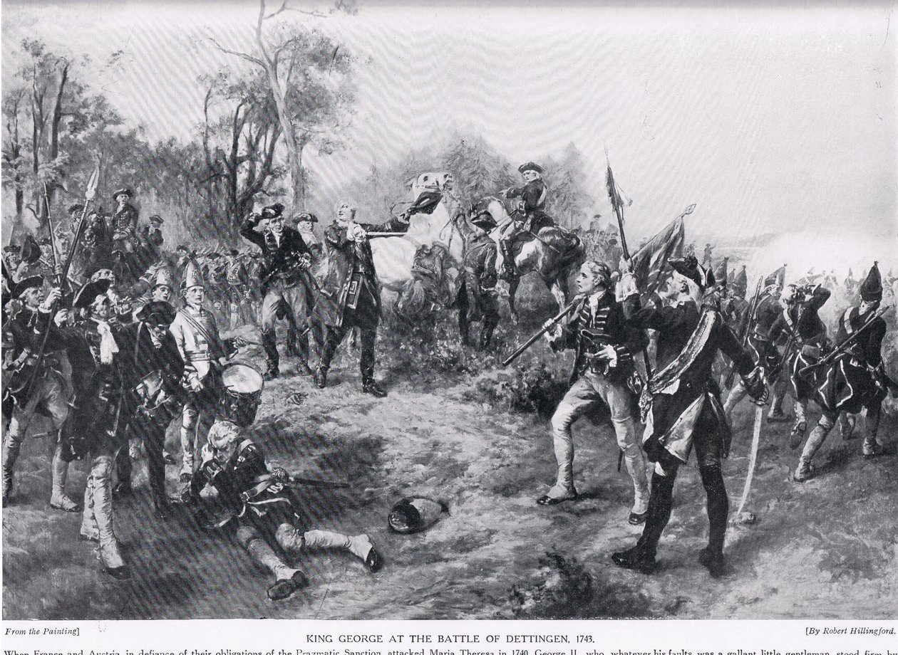 George II à Dettingen, illustration de 