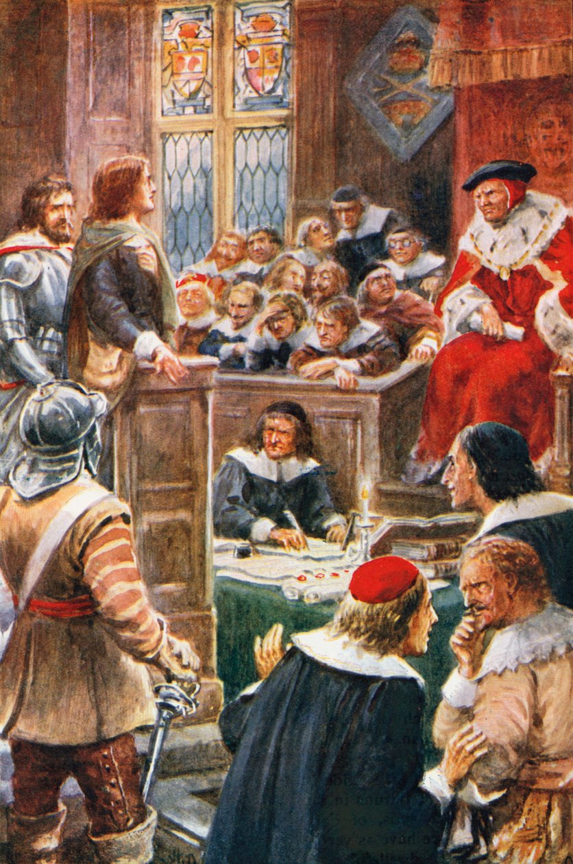 Le procès de Christian et Fidèle (lithographie couleur) - Robert Ambrose (after) Dudley