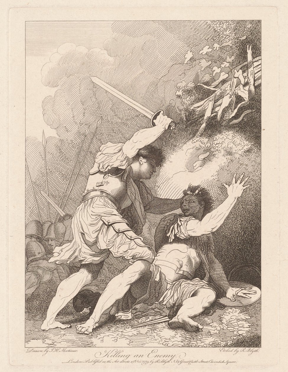 Tuer un ennemi - Robert Blyth, after John Hamilton Mortimer