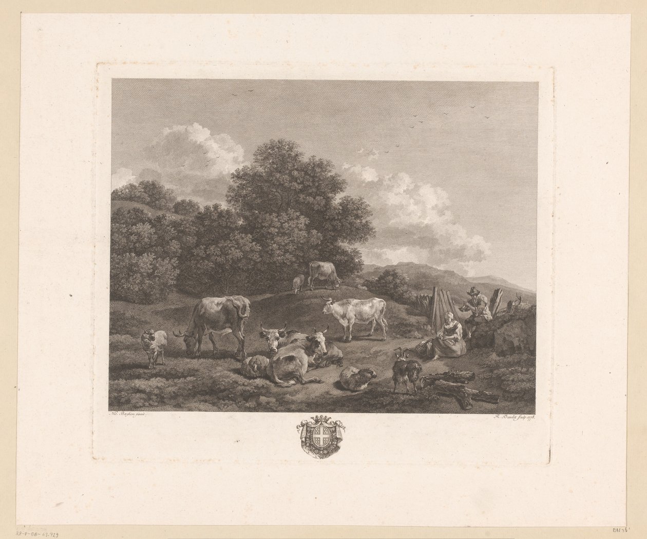 Paysage avec bergers et bétail - Robert Daudet (II)