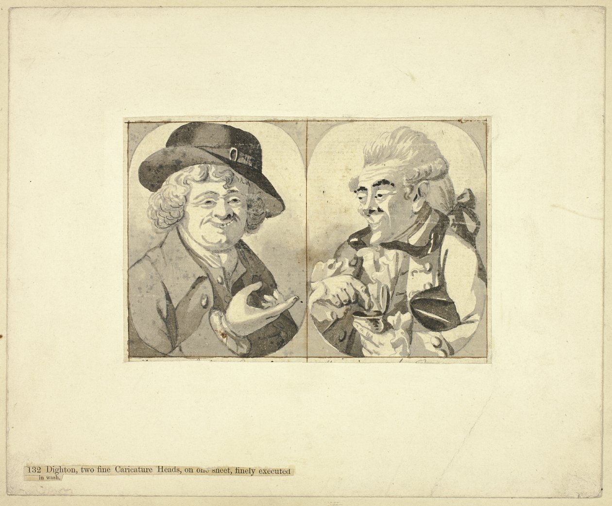 Deux caricatures en buste - Robert Dighton