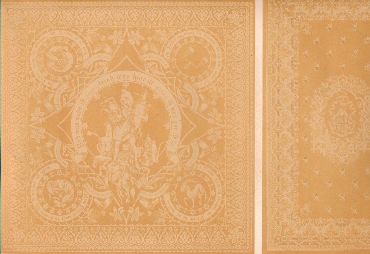Linge damassé par M. C. Faber, Stuttgart et Messieurs Burre Bros. Dumferline, 1863 - Robert Dudley