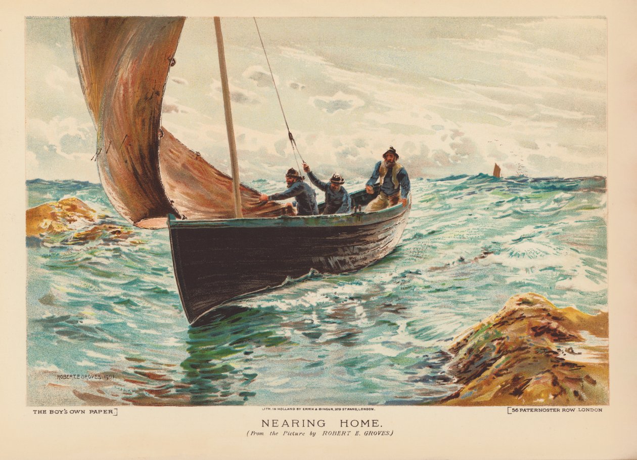 Nearing Home (lithographie couleur) - Robert E. Groves