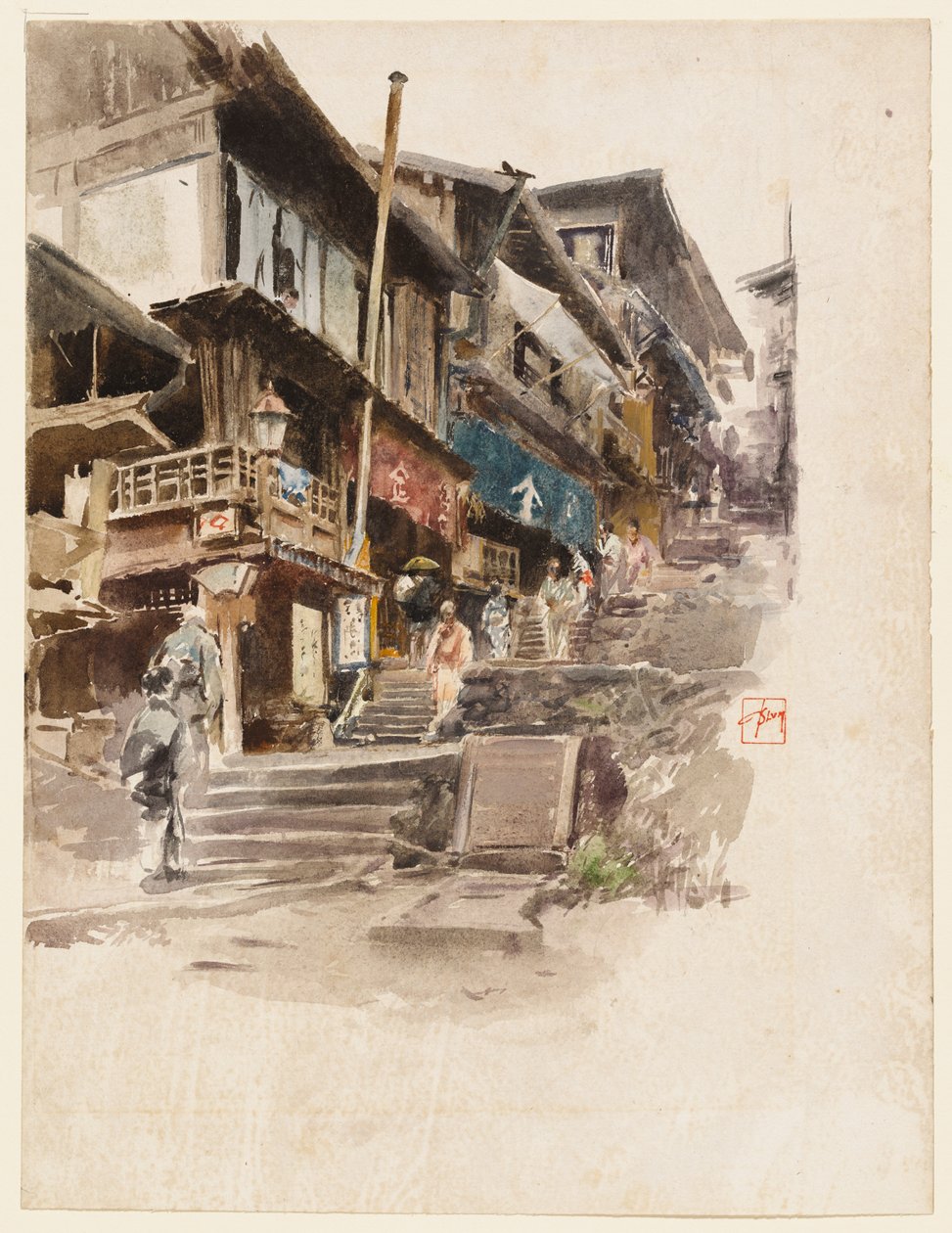 Une rue à Ikao, Japon, II - Robert Frederick Blum