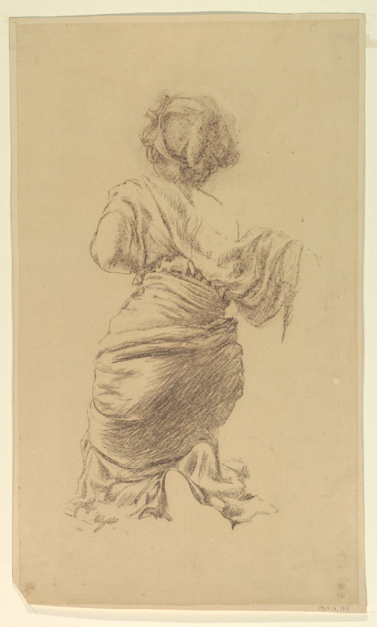 Étude pour une femme agenouillée, "Festival des vendanges," Mendelssohn Glee Club, New York, NY - Robert Frederick Blum
