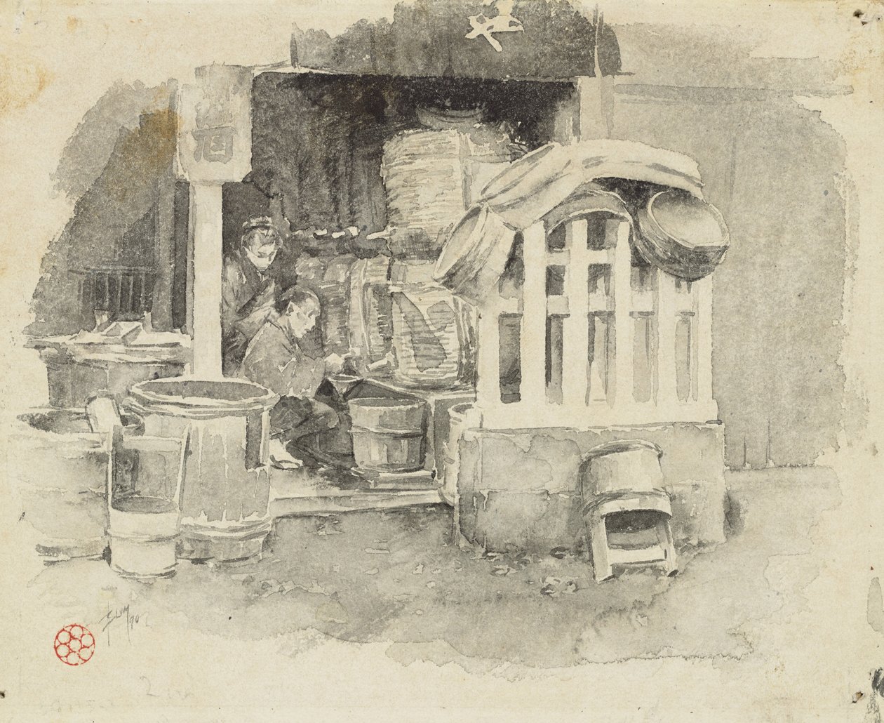Où le saké est vendu, 1890 - Robert Frederick Blum