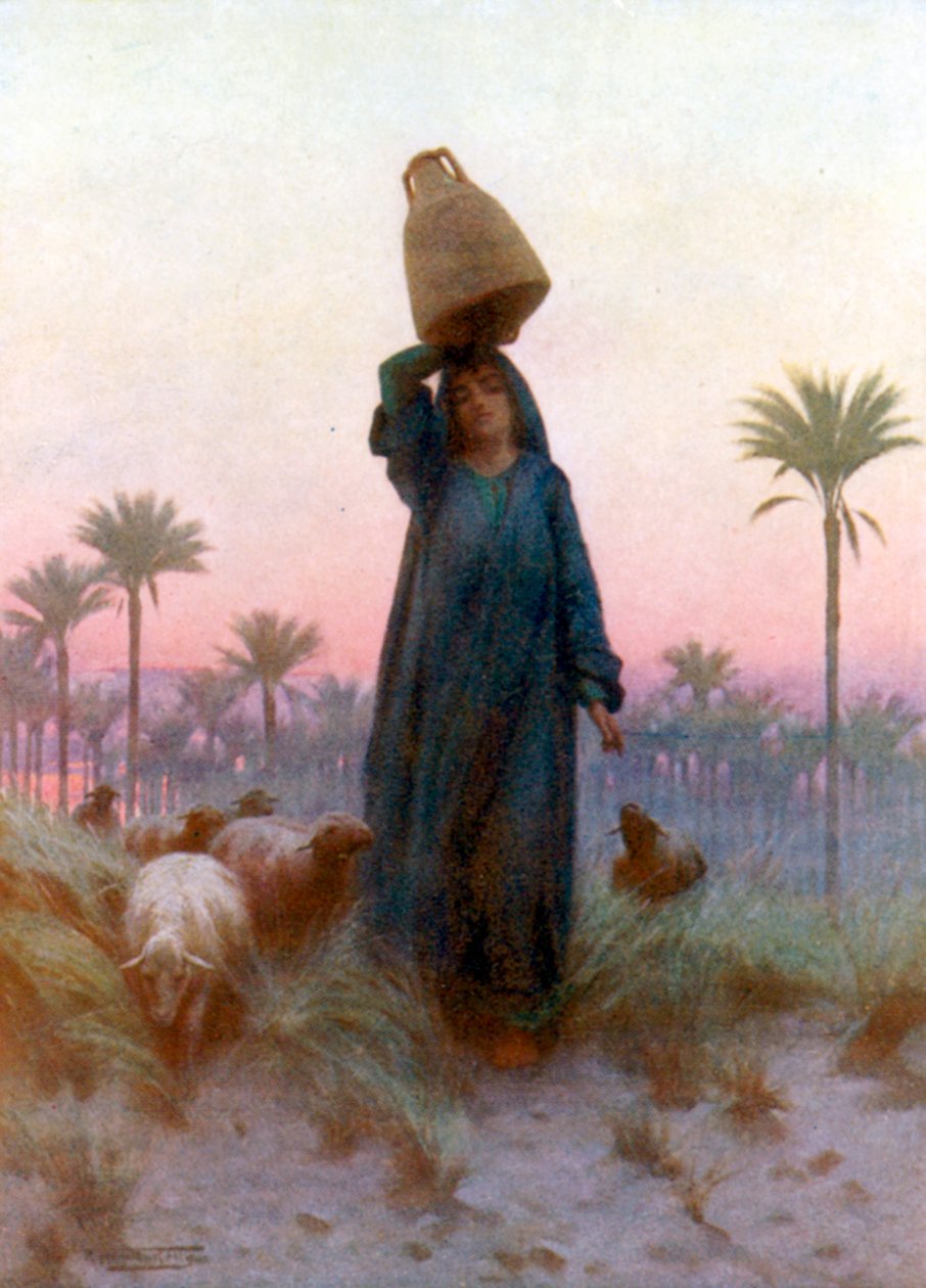 Une fille de Mizraim (lithographie couleur) - Robert George Talbot Kelly